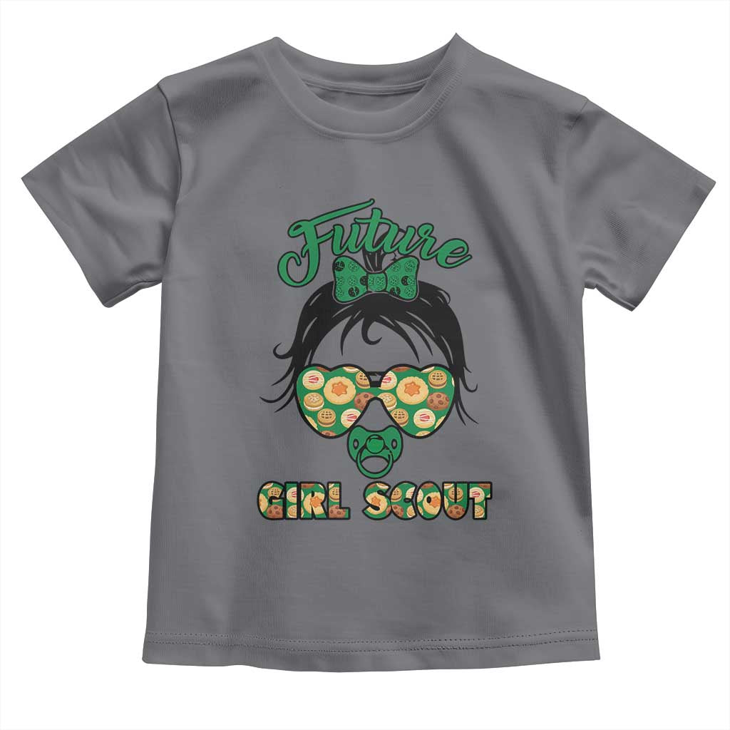 Scout Girl Cookie Dealer Toddler T Shirt Troop Leader Kidlife Little Bun TS02 Charcoal Print Your Wear