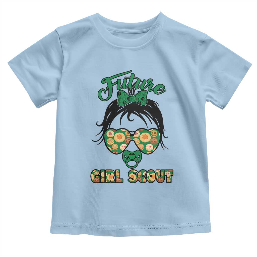 Scout Girl Cookie Dealer Toddler T Shirt Troop Leader Kidlife Little Bun TS02 Light Blue Print Your Wear