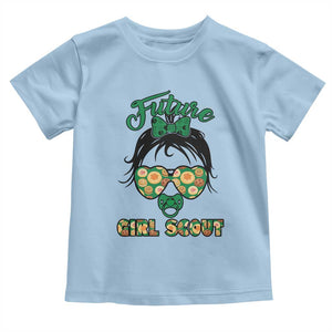 Scout Girl Cookie Dealer Toddler T Shirt Troop Leader Kidlife Little Bun TS02 Light Blue Print Your Wear