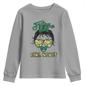 Scout Girl Cookie Dealer Youth Sweatshirt Troop Leader Kidlife Little Bun TS02 Sport Gray Print Your Wear
