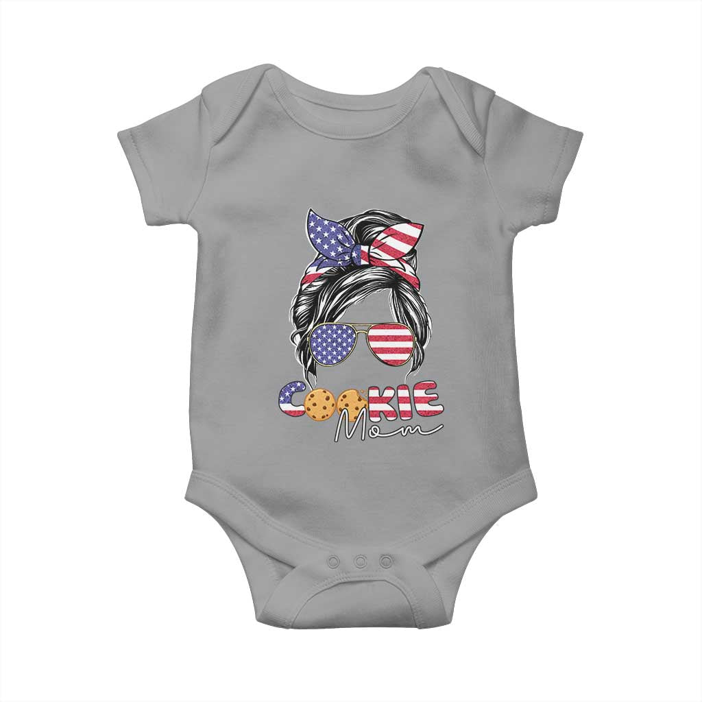 Scout Girl Mom Baby Onesie American Proud Cookie Mom Troop Leader Family Matching TS02 Sport Gray Print Your Wear