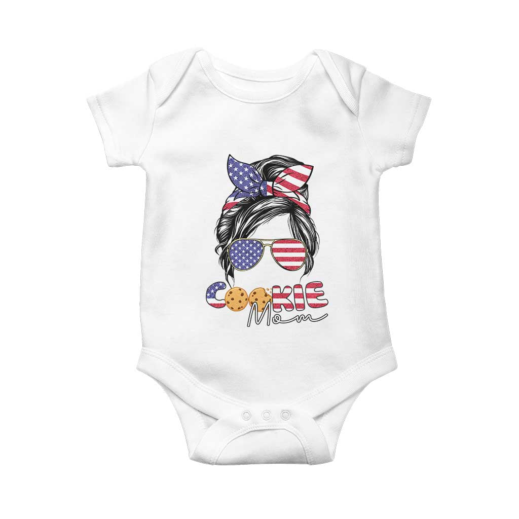 Scout Girl Mom Baby Onesie American Proud Cookie Mom Troop Leader Family Matching TS02 White Print Your Wear
