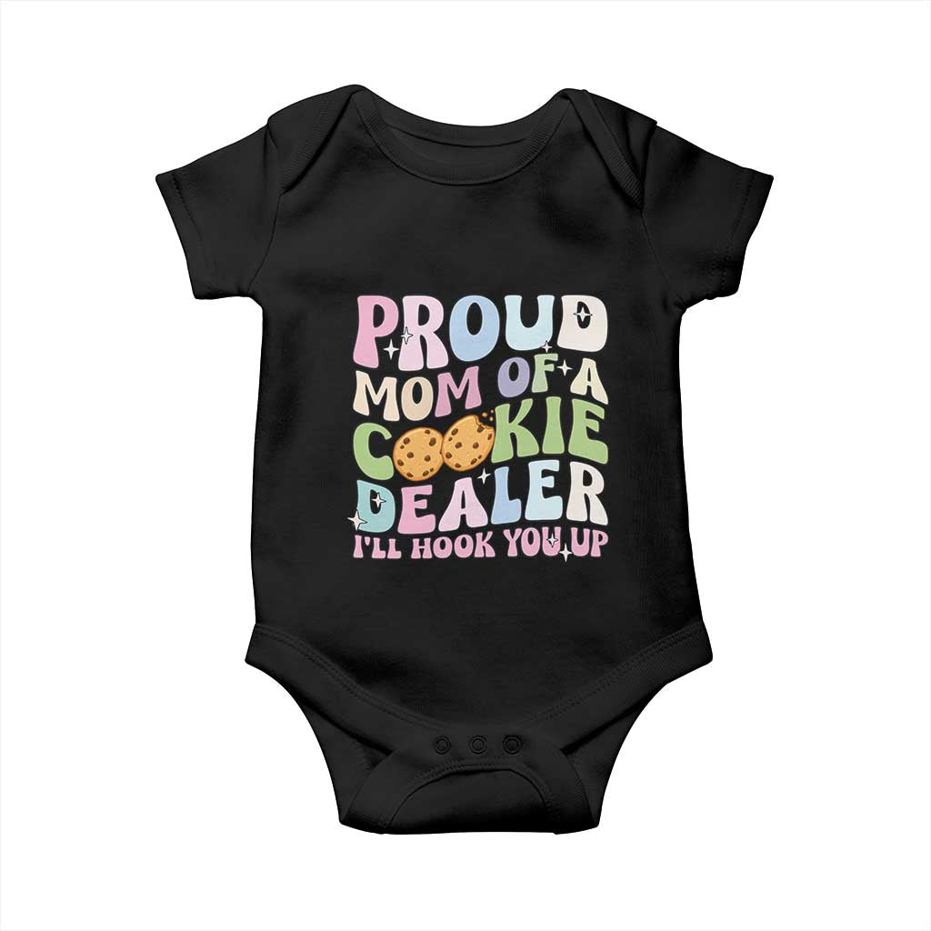 Scout Girl Mom Baby Onesie Proud Mom Of A Cookie Dealer Troop Leader Family Matching TS02 Black Print Your Wear