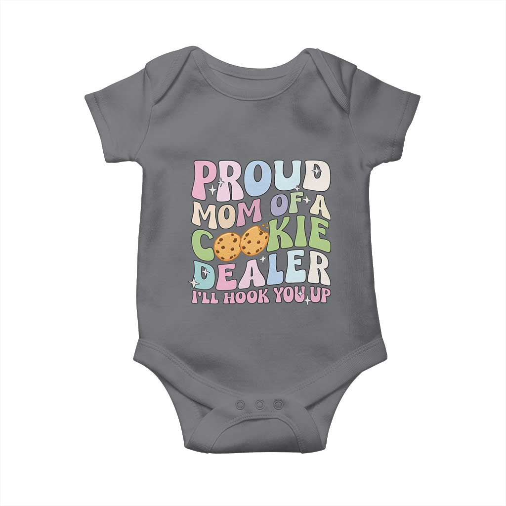 Scout Girl Mom Baby Onesie Proud Mom Of A Cookie Dealer Troop Leader Family Matching TS02 Charcoal Print Your Wear