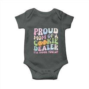 Scout Girl Mom Baby Onesie Proud Mom Of A Cookie Dealer Troop Leader Family Matching TS02 Dark Heather Print Your Wear