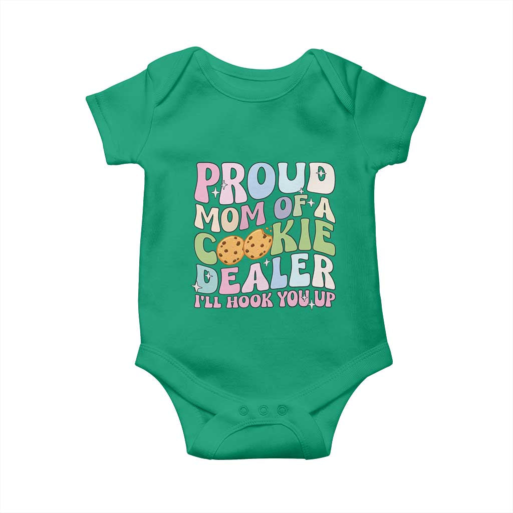 Scout Girl Mom Baby Onesie Proud Mom Of A Cookie Dealer Troop Leader Family Matching TS02 Irish Green Print Your Wear