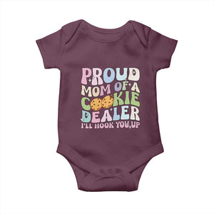 Scout Girl Mom Baby Onesie Proud Mom Of A Cookie Dealer Troop Leader Family Matching TS02 Maroon Print Your Wear
