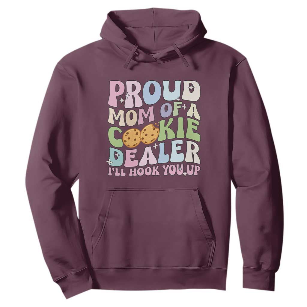 Scout Girl Mom Hoodie Proud Mom Of A Cookie Dealer Troop Leader Family Matching TS02 Maroon Print Your Wear