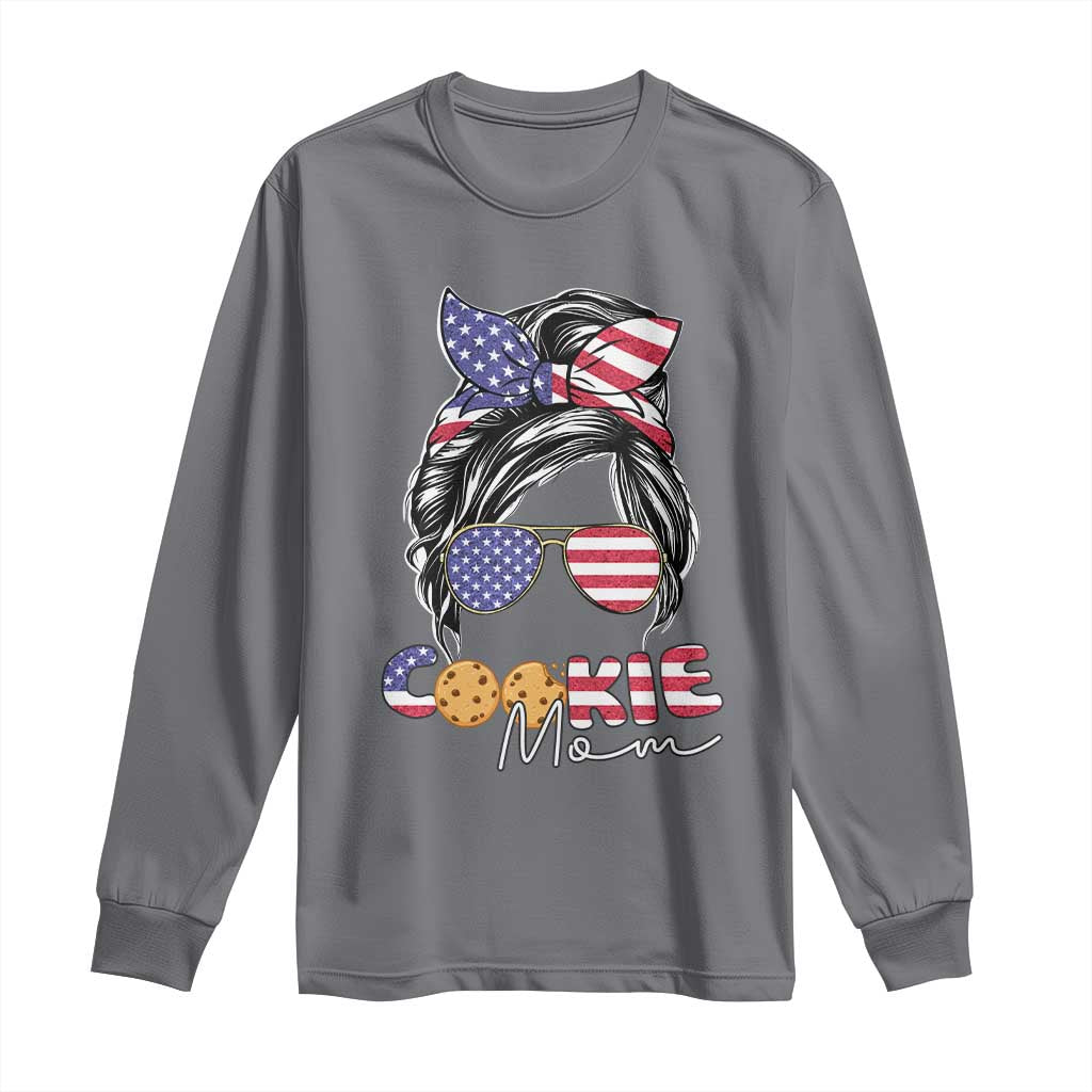 Scout Girl Mom Long Sleeve Shirt American Proud Cookie Mom Troop Leader Family Matching TS02 Charcoal Print Your Wear