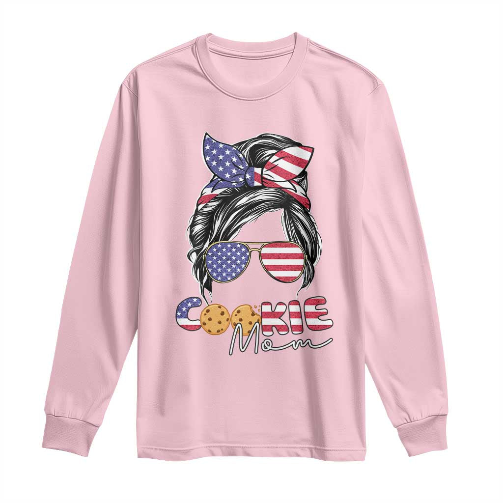 Scout Girl Mom Long Sleeve Shirt American Proud Cookie Mom Troop Leader Family Matching TS02 Light Pink Print Your Wear