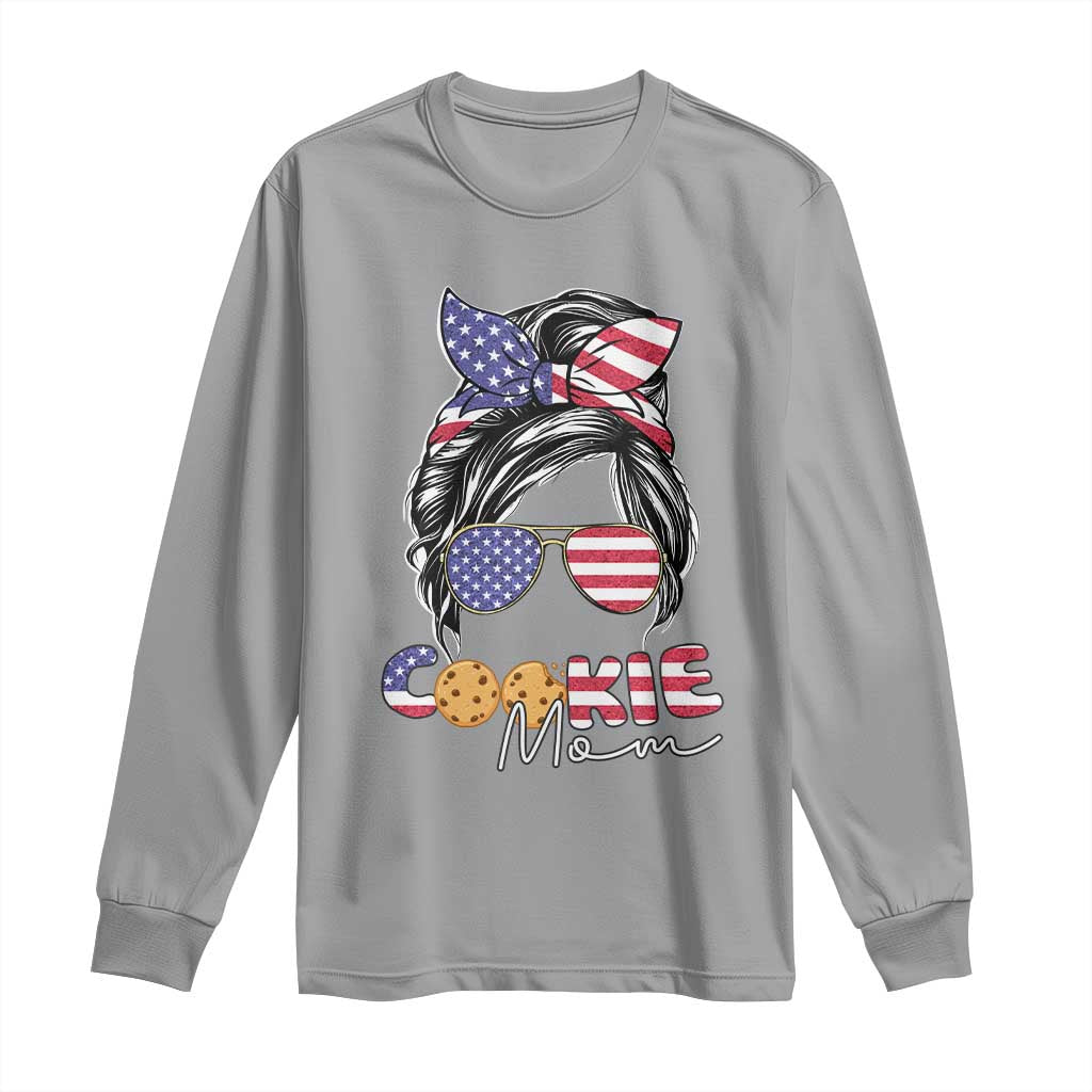 Scout Girl Mom Long Sleeve Shirt American Proud Cookie Mom Troop Leader Family Matching TS02 Sport Gray Print Your Wear