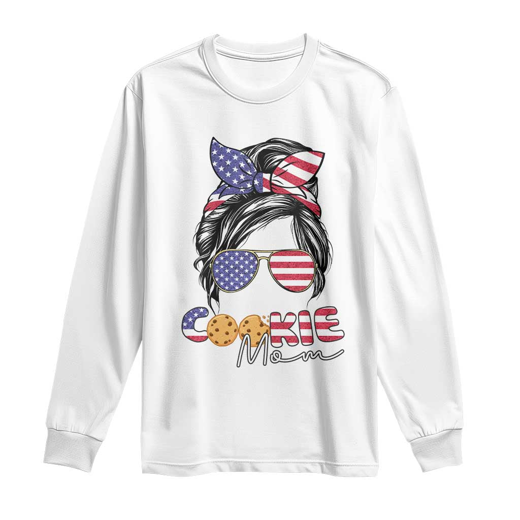 Scout Girl Mom Long Sleeve Shirt American Proud Cookie Mom Troop Leader Family Matching TS02 White Print Your Wear