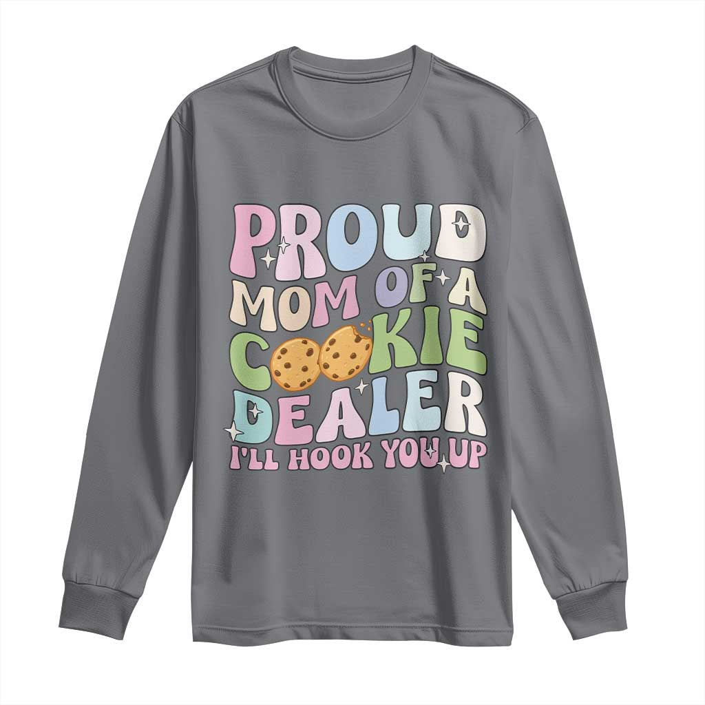 Scout Girl Mom Long Sleeve Shirt Proud Mom Of A Cookie Dealer Troop Leader Family Matching TS02 Charcoal Print Your Wear