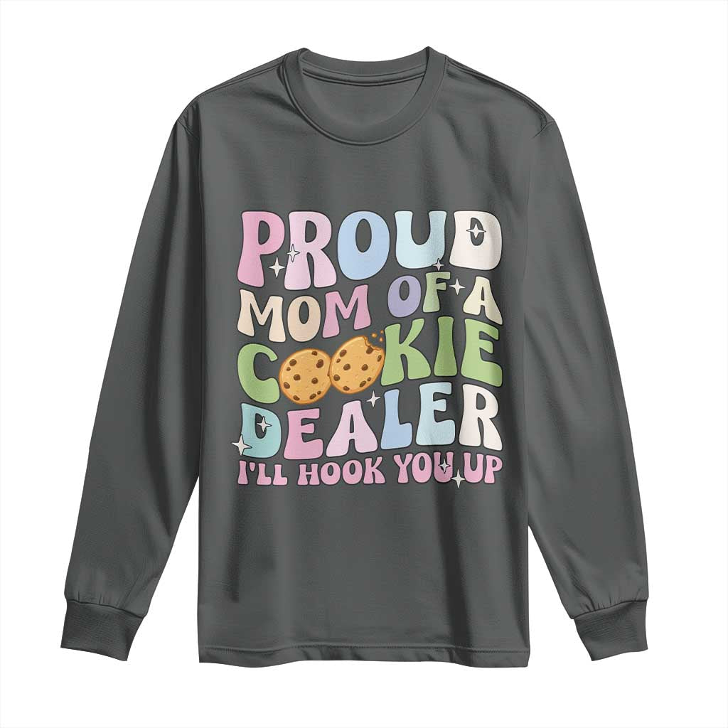 Scout Girl Mom Long Sleeve Shirt Proud Mom Of A Cookie Dealer Troop Leader Family Matching TS02 Dark Heather Print Your Wear
