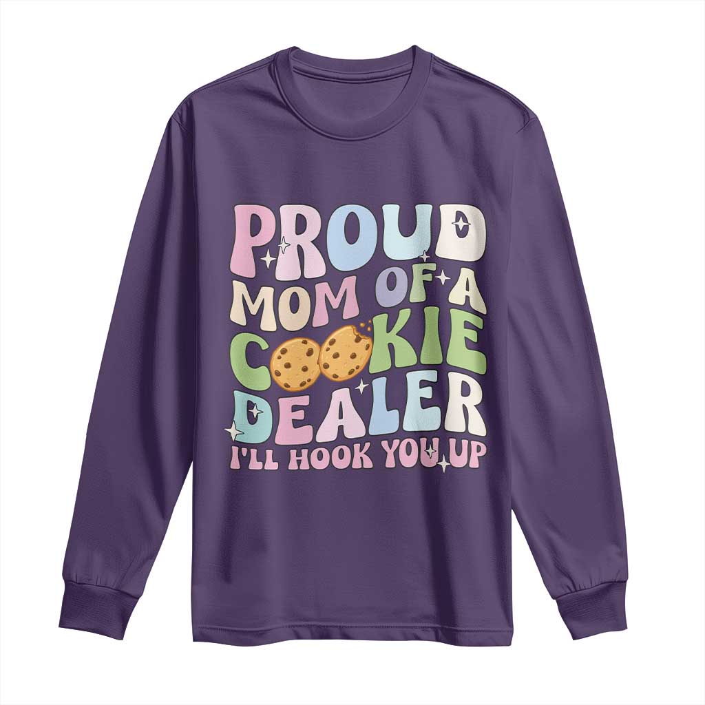 Scout Girl Mom Long Sleeve Shirt Proud Mom Of A Cookie Dealer Troop Leader Family Matching TS02 Purple Print Your Wear