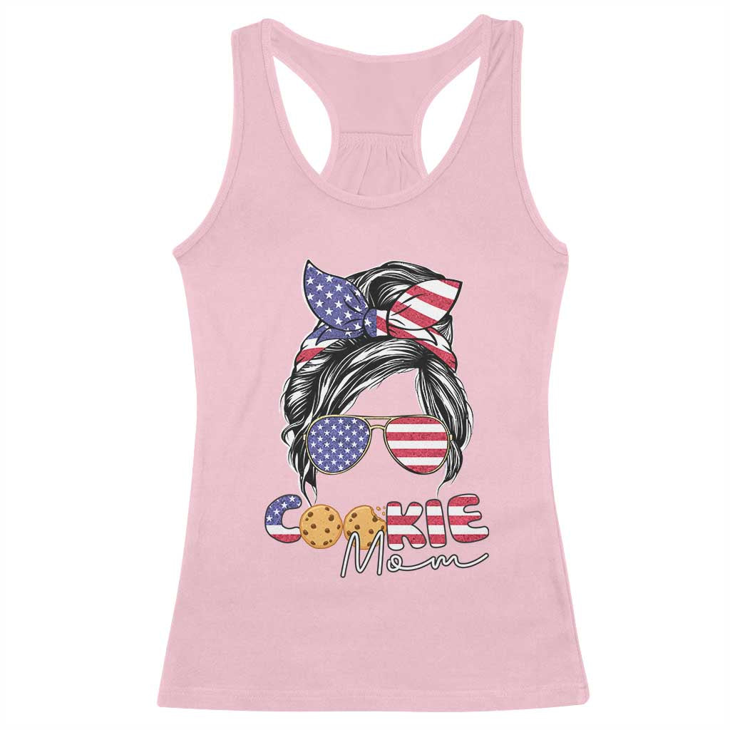 Scout Girl Mom Racerback Tank Top American Proud Cookie Mom Troop Leader Family Matching TS02 Light Pink Print Your Wear