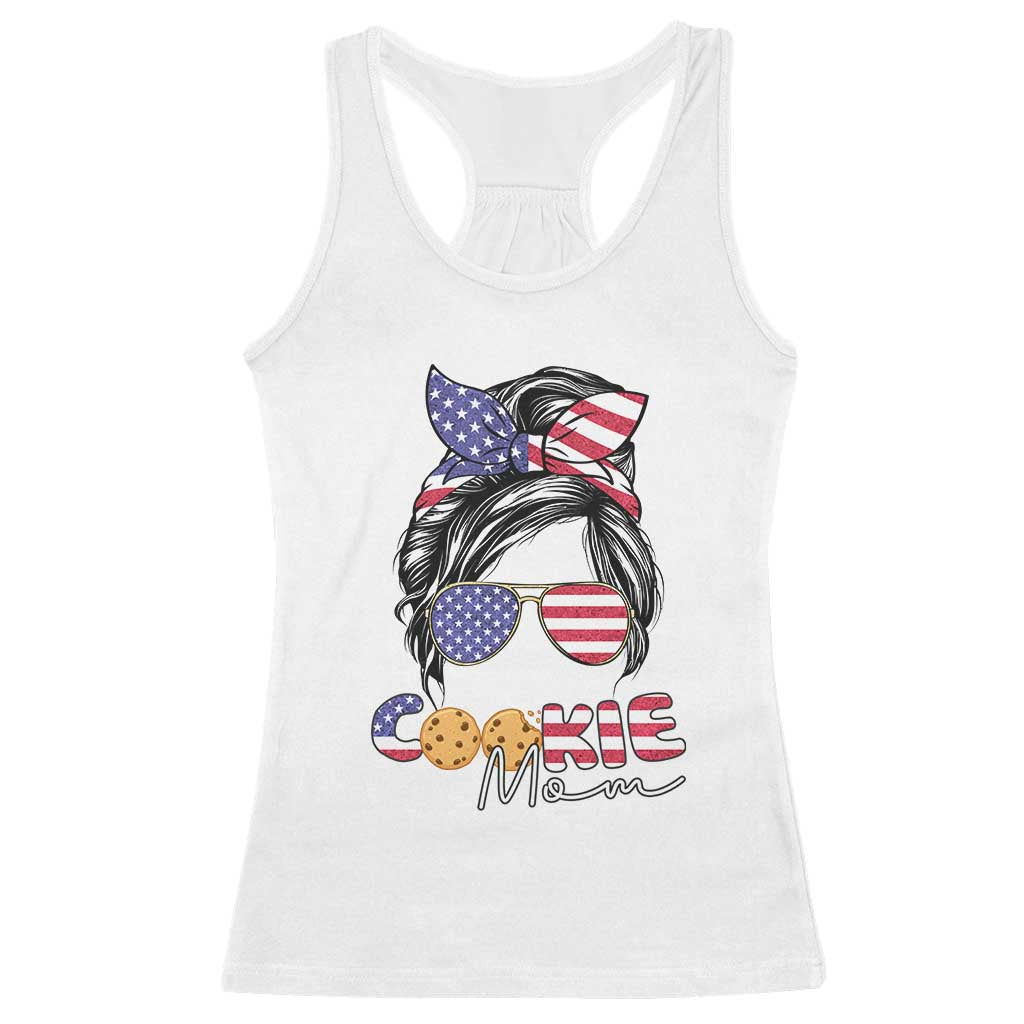 Scout Girl Mom Racerback Tank Top American Proud Cookie Mom Troop Leader Family Matching TS02 White Print Your Wear
