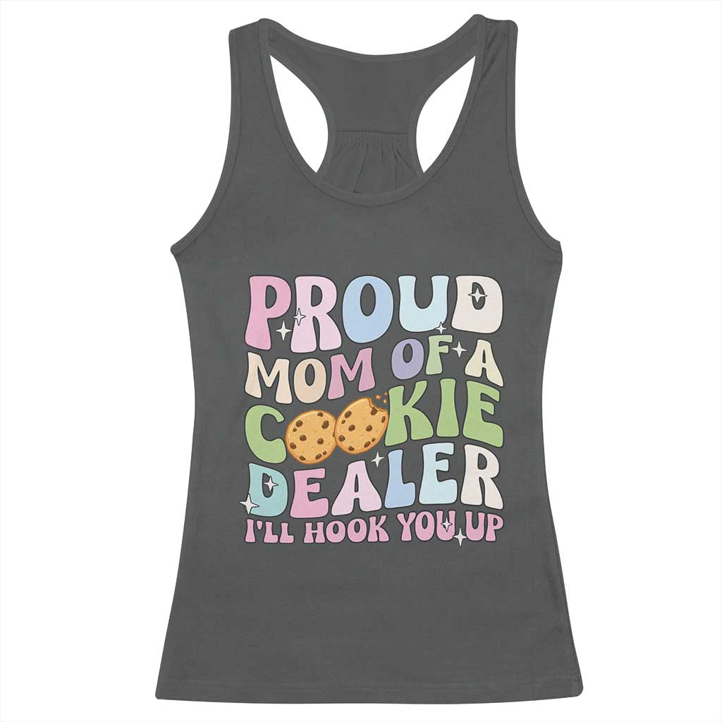 Scout Girl Mom Racerback Tank Top Proud Mom Of A Cookie Dealer Troop Leader Family Matching TS02 Dark Heather Print Your Wear
