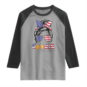 Scout Girl Mom Raglan Shirt American Proud Cookie Mom Troop Leader Family Matching TS02 Sport Gray Black Print Your Wear