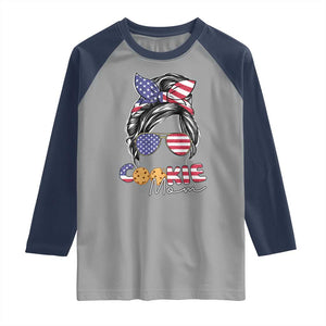 Scout Girl Mom Raglan Shirt American Proud Cookie Mom Troop Leader Family Matching TS02 Sport Gray Navy Print Your Wear