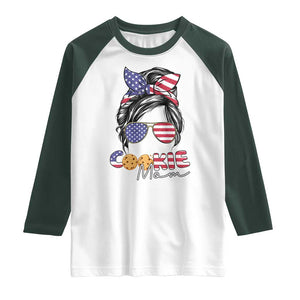 Scout Girl Mom Raglan Shirt American Proud Cookie Mom Troop Leader Family Matching TS02 White Dark Forest Green Print Your Wear