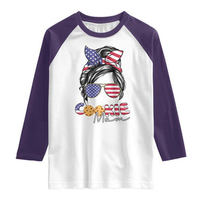 Scout Girl Mom Raglan Shirt American Proud Cookie Mom Troop Leader Family Matching TS02 White Purple Print Your Wear