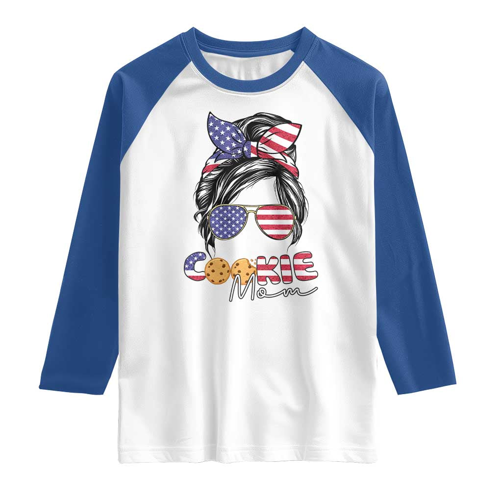 Scout Girl Mom Raglan Shirt American Proud Cookie Mom Troop Leader Family Matching TS02 White Royal Print Your Wear