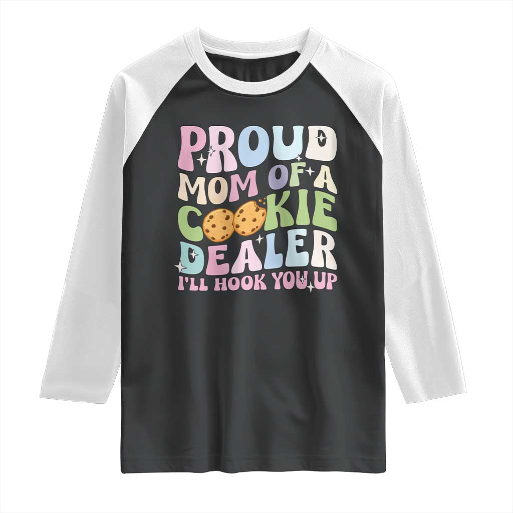 Scout Girl Mom Raglan Shirt Proud Mom Of A Cookie Dealer Troop Leader Family Matching TS02 Black White Print Your Wear