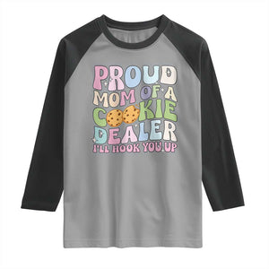 Scout Girl Mom Raglan Shirt Proud Mom Of A Cookie Dealer Troop Leader Family Matching TS02 Sport Gray Black Print Your Wear