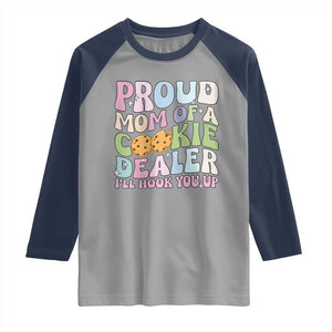 Scout Girl Mom Raglan Shirt Proud Mom Of A Cookie Dealer Troop Leader Family Matching TS02 Sport Gray Navy Print Your Wear