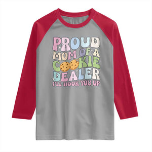 Scout Girl Mom Raglan Shirt Proud Mom Of A Cookie Dealer Troop Leader Family Matching TS02 Sport Gray Red Print Your Wear