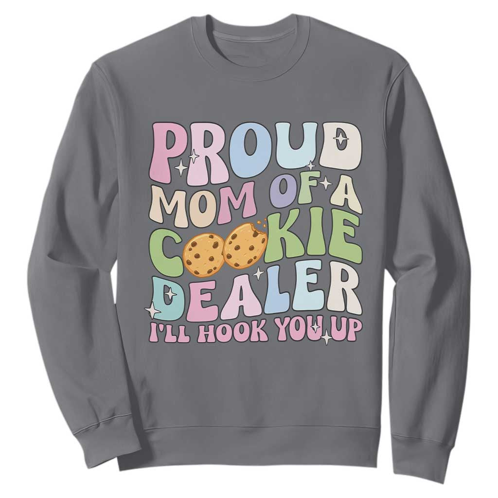 Scout Girl Mom Sweatshirt Proud Mom Of A Cookie Dealer Troop Leader Family Matching TS02 Charcoal Print Your Wear