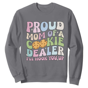Scout Girl Mom Sweatshirt Proud Mom Of A Cookie Dealer Troop Leader Family Matching TS02 Charcoal Print Your Wear