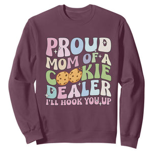 Scout Girl Mom Sweatshirt Proud Mom Of A Cookie Dealer Troop Leader Family Matching TS02 Maroon Print Your Wear