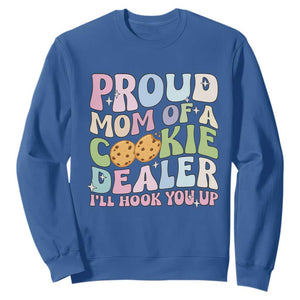Scout Girl Mom Sweatshirt Proud Mom Of A Cookie Dealer Troop Leader Family Matching TS02 Royal Blue Print Your Wear
