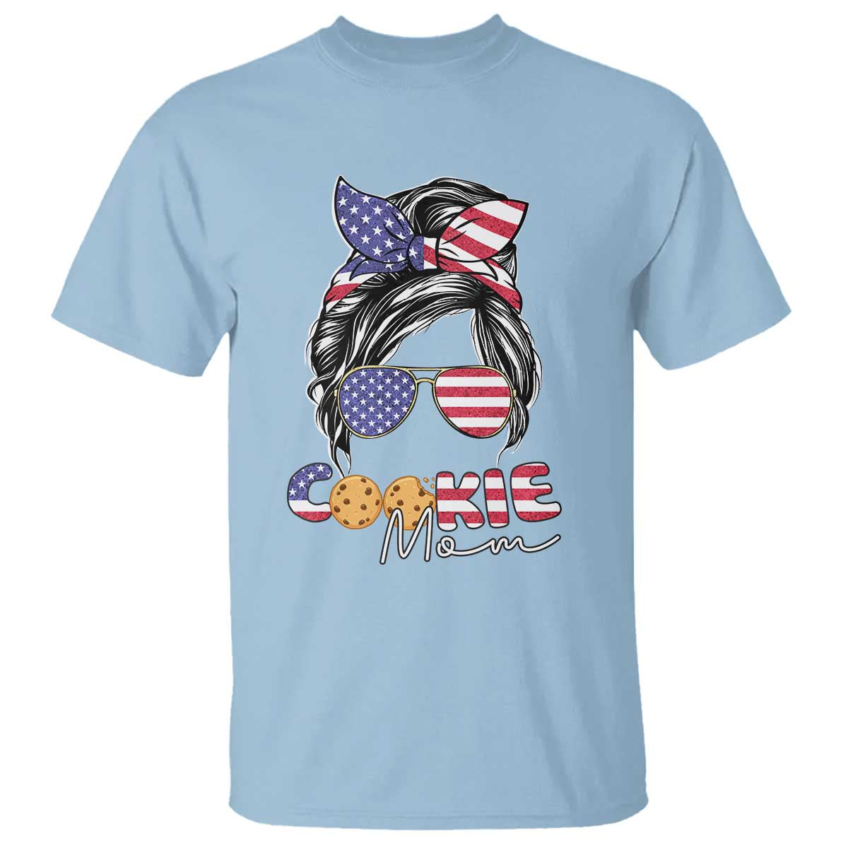 Scout Girl Mom T Shirt American Proud Cookie Mom Troop Leader Family Matching TS02 Light Blue Print Your Wear
