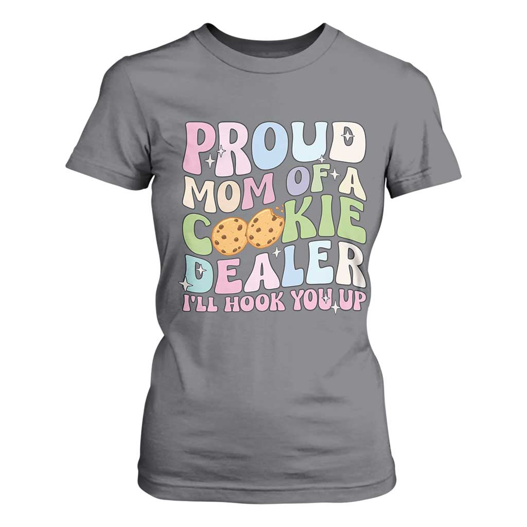 Scout Girl Mom T Shirt For Women Proud Mom Of A Cookie Dealer Troop Leader Family Matching TS02 Charcoal Print Your Wear
