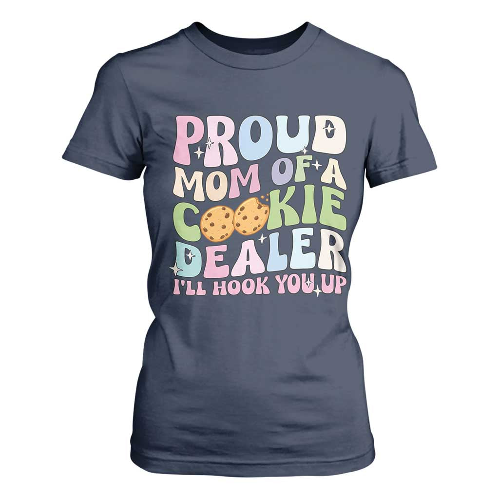 Scout Girl Mom T Shirt For Women Proud Mom Of A Cookie Dealer Troop Leader Family Matching TS02 Navy Print Your Wear