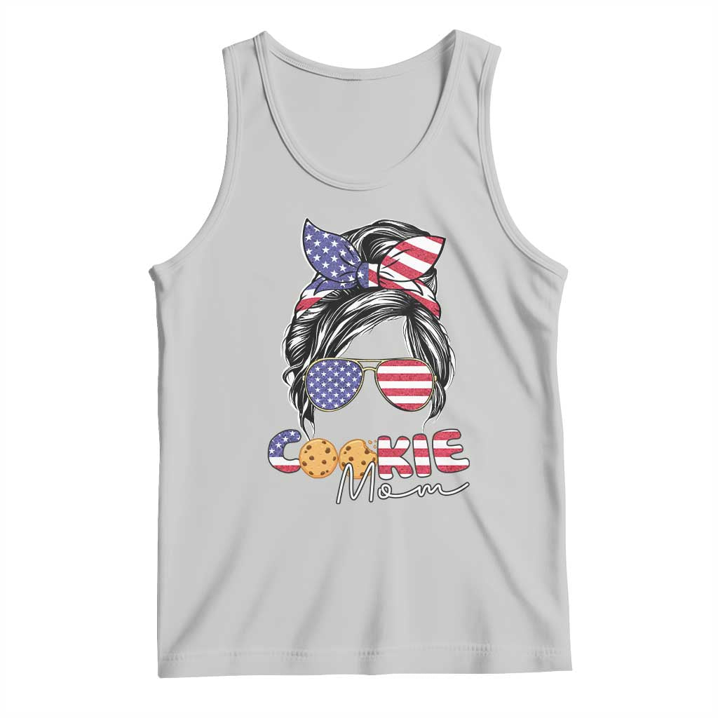 Scout Girl Mom Tank Top American Proud Cookie Mom Troop Leader Family Matching TS02 Ash Print Your Wear