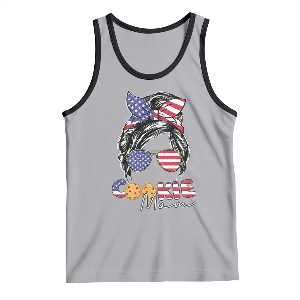 Scout Girl Mom Tank Top American Proud Cookie Mom Troop Leader Family Matching TS02 Athletic Heather Black Print Your Wear