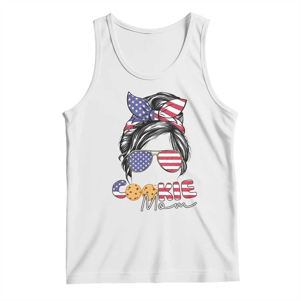 Scout Girl Mom Tank Top American Proud Cookie Mom Troop Leader Family Matching TS02 White Print Your Wear