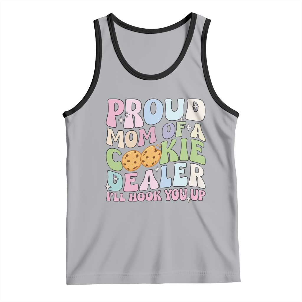 Scout Girl Mom Tank Top Proud Mom Of A Cookie Dealer Troop Leader Family Matching TS02 Athletic Heather Black Print Your Wear