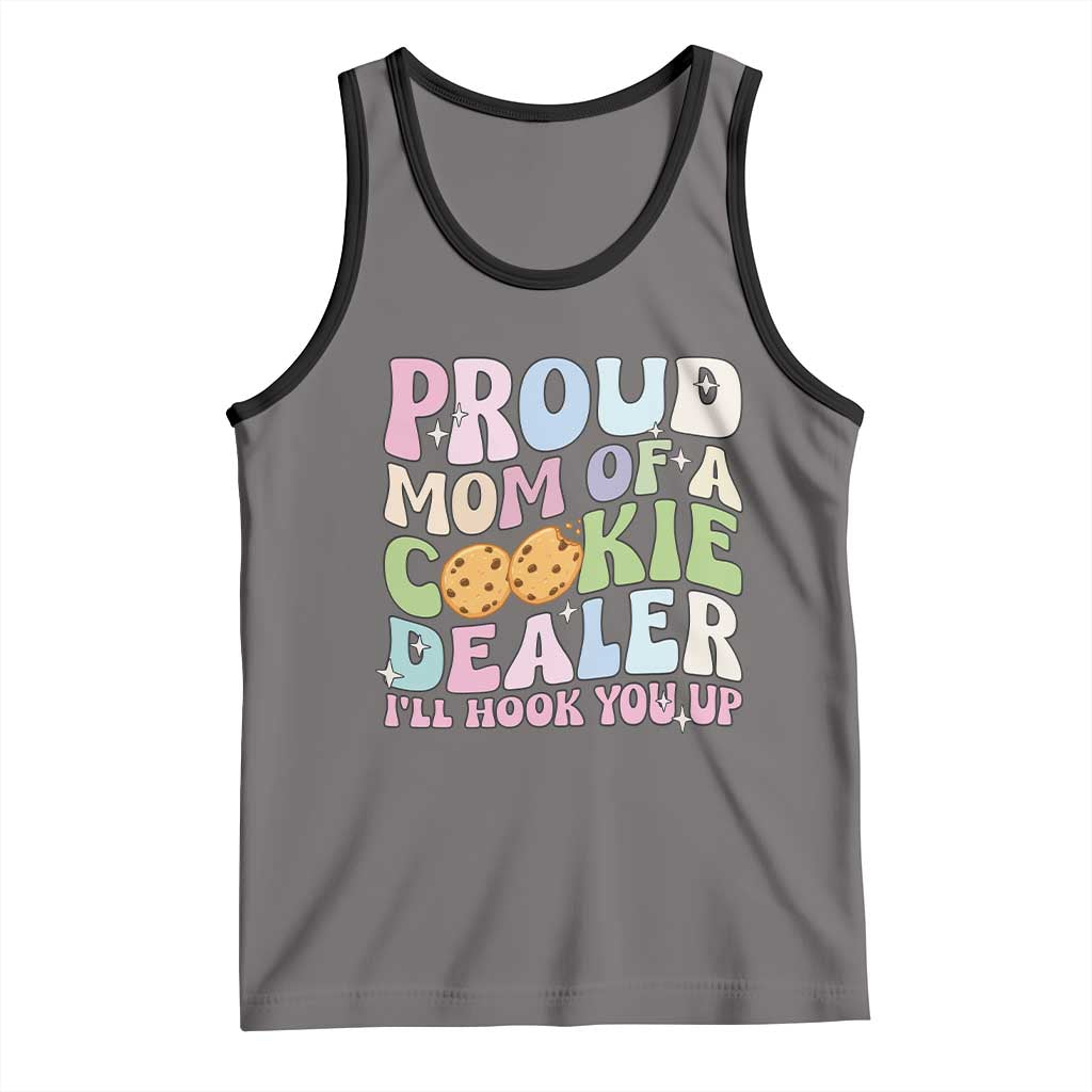 Scout Girl Mom Tank Top Proud Mom Of A Cookie Dealer Troop Leader Family Matching TS02 Deep Heather Black Print Your Wear