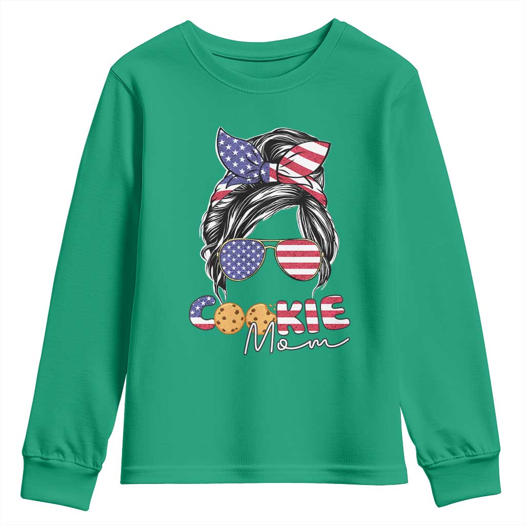 Scout Girl Mom Youth Sweatshirt American Proud Cookie Mom Troop Leader Family Matching TS02 Irish Green Print Your Wear