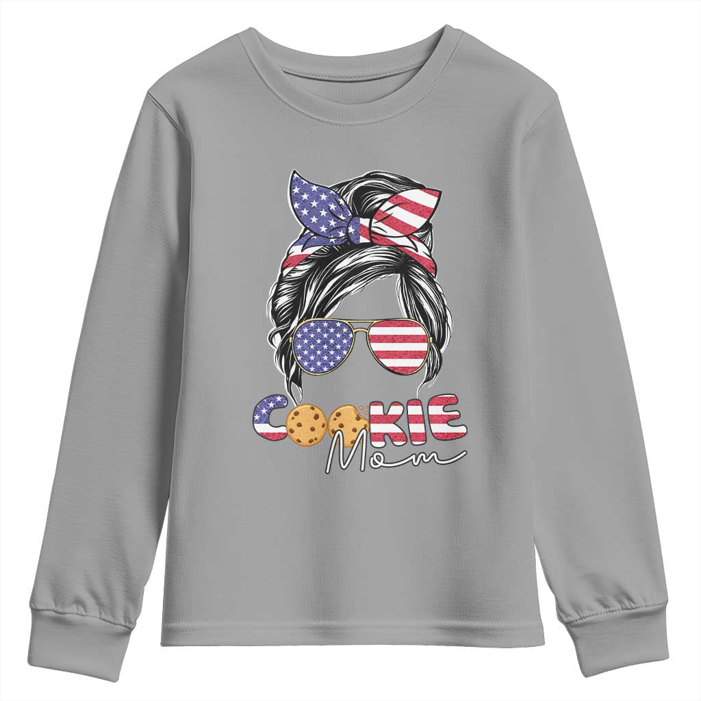 Scout Girl Mom Youth Sweatshirt American Proud Cookie Mom Troop Leader Family Matching TS02 Sport Gray Print Your Wear