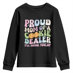 Scout Girl Mom Youth Sweatshirt Proud Mom Of A Cookie Dealer Troop Leader Family Matching TS02 Black Print Your Wear