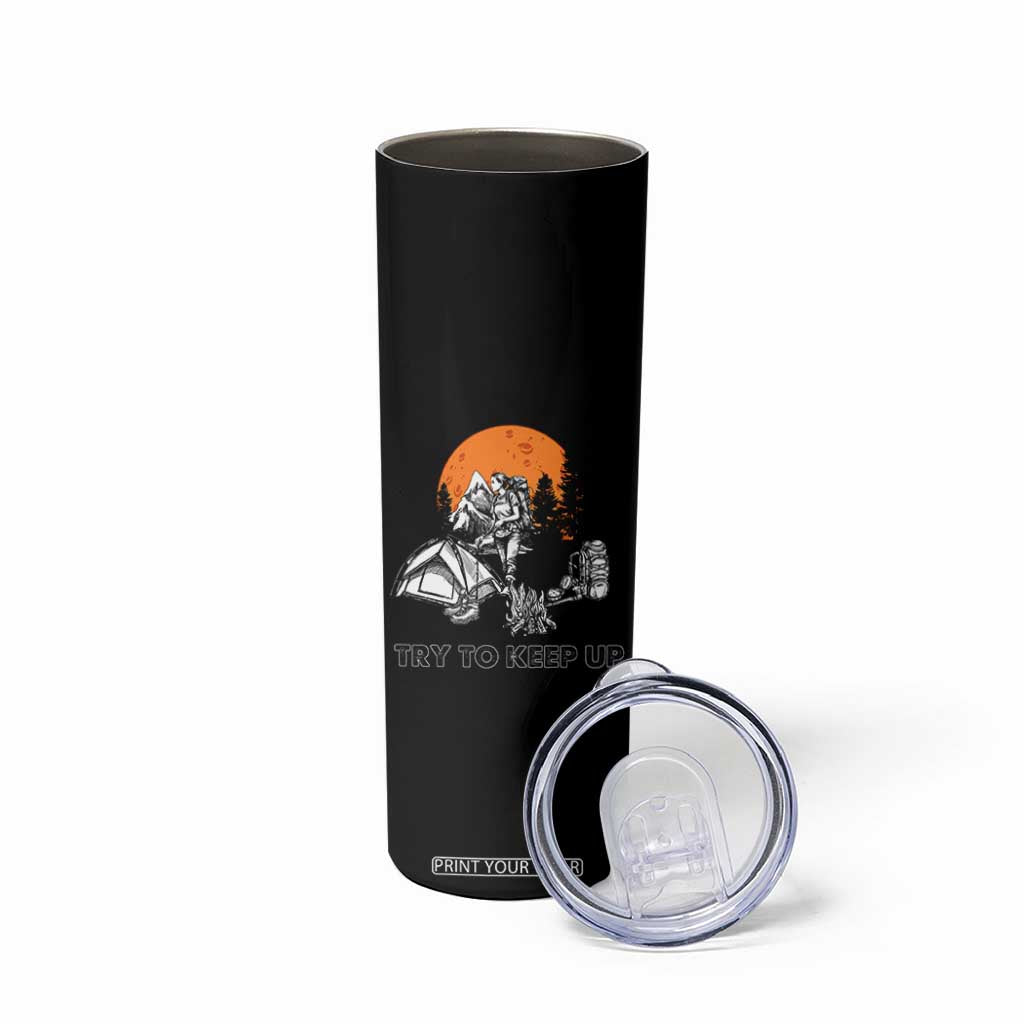 Scout Girl Skinny Tumbler I Scout Like A Girl Try To Keep Up Hiking Camping Scouting TS02 Print Your Wear