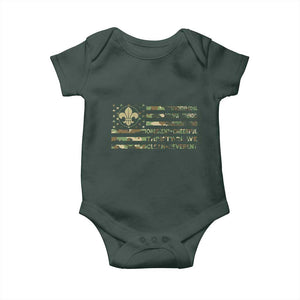 Scout Law Values Baby Onesie American Camo Flag Retro Vintage TS02 Print Your Wear