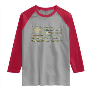 Scout Law Values Raglan Shirt American Camo Flag Retro Vintage TS02 Sport Gray Red Print Your Wear