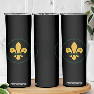 Scout Law Values Skinny Tumbler Scouting Troop Leader Fleur-de-Lis TS02 Print Your Wear